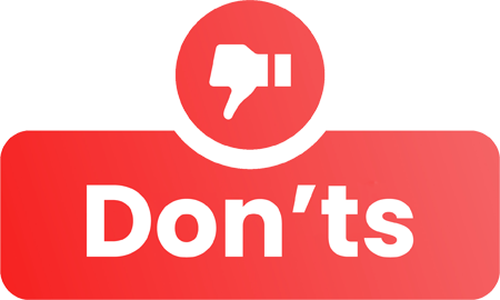 Dont's sign